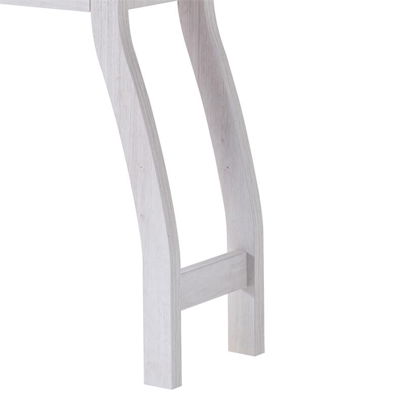 Furniture of America Domi Transitional Wood 2-Drawer Console Table in White Oak