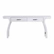Furniture of America Domi Transitional Wood 2-Drawer Console Table in White Oak