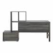 Furniture of America Axela Wood Multi-Storage Desk in Distressed Gray
