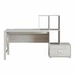 Furniture of America Axela Wood Multi-Storage Desk in White Oak