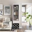 Furniture of America Mette Transitional Wood Multi-Storage Curio in White Oak