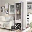 Furniture of America Mette Transitional Wood Multi-Storage Curio in White Oak