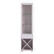 Furniture of America Mette Transitional Wood Multi-Storage Curio in White Oak
