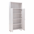 Furniture of America Astro Contemporary Wood 5-Shelf Pantry in White Oak