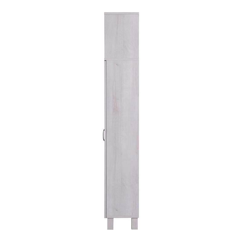 Furniture of America Astro Contemporary Wood 5-Shelf Pantry in White Oak