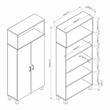 Furniture of America Astro Contemporary Wood 5-Shelf Pantry in White Oak