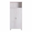 Furniture of America Astro Contemporary Wood 5-Shelf Pantry in White Oak