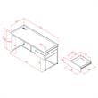 Furniture of America Trela Wood Writing Desk with USB Plug in Oak