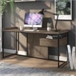 Furniture of America Trela Wood Writing Desk with USB Plug in Oak