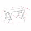 Furniture of America Carti Rustic Wood 2-Shelf Writing Desk in Oak and Gun Metal