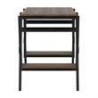 Furniture of America Carti Rustic Wood 2-Shelf Writing Desk in Oak and Gun Metal