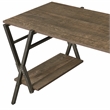 Furniture of America Carti Rustic Wood 2-Shelf Writing Desk in Oak and Gun Metal