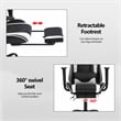 Furniture of America Nosse Faux Leather Swivel Gaming Chair in White and Black