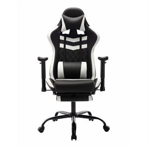 furniture of america nosse faux leather swivel gaming chair