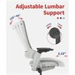 Furniture of America Nauta Mesh and Metal Adjustable Office Chair in Gray