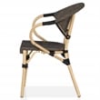 Furniture of America Borda Aluminum Patio Arm Chair in Brown (Set of 2)