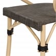 Furniture of America Borda Aluminum Patio Arm Chair in Brown (Set of 2)