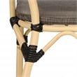 Furniture of America Borda Aluminum Patio Arm Chair in Brown (Set of 2)