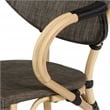 Furniture of America Borda Aluminum Patio Arm Chair in Brown (Set of 2)
