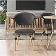 Furniture of America Borda Aluminum Patio Arm Chair in Dark Gray (Set of 2)