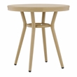 Furniture of America Devey Aluminum Round Patio Side Table in Natural Tone