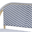 Furniture of America Devey PE Wicker/Aluminum Patio Loveseat Bench Navy/Natural