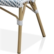Furniture of America Devey Modern Aluminum Patio Loveseat Bench in Blue