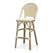 Furniture of America Devey Modern Aluminum Patio Bar Chairs in Yellow (Set of 2)