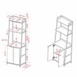 Furniture of America Bimme Rustic Metal 4-Shelf Wine Cabinet in Oak and Black