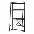 Furniture of America Mistos Transitional Metal Writing Desk with USB in Brown