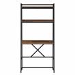 Furniture of America Mistos Transitional Metal Writing Desk with USB in Brown