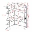 Furniture of America Narvay Metal Corner Writing Desk with USB in Oak