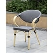Borda Transitional 3-Piece Natural Metal Bistro Table and Chair Set