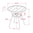 Borda Transitional 3-Piece Natural Metal Bistro Table and Chair Set