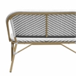 Furniture of America Devey Modern Aluminum Patio Loveseat Bench in Black