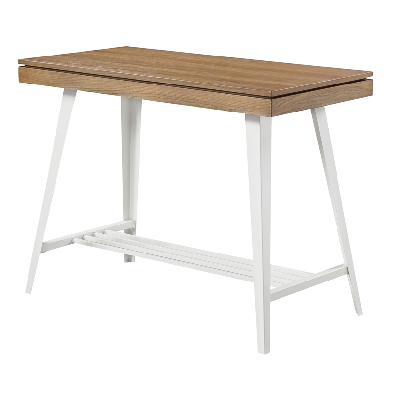 Furniture of America Melba Wood 3-Piece Counter Height Table Set in Oak