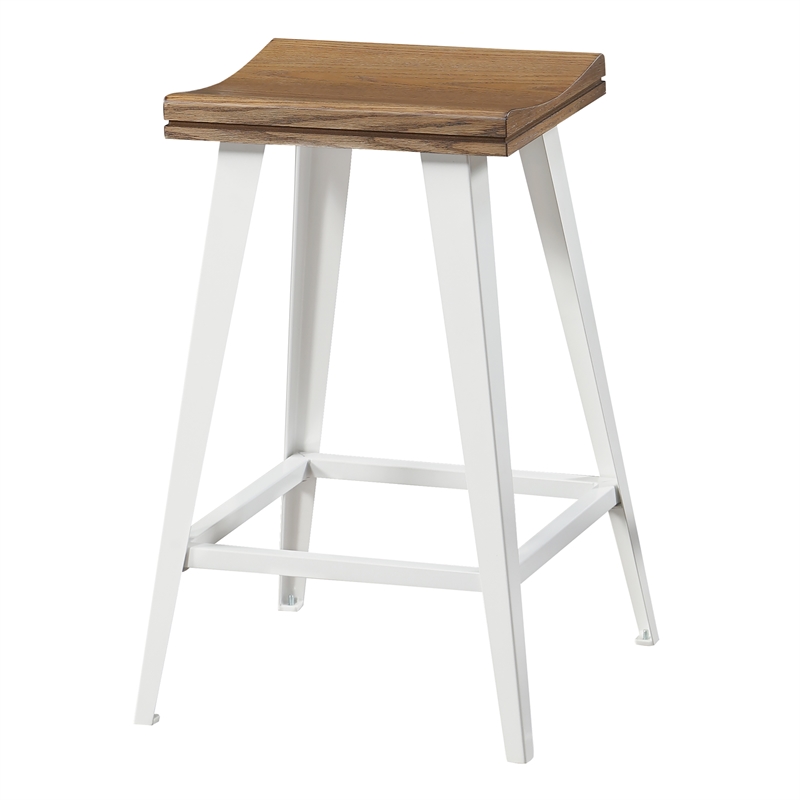 Furniture of America Melba Wood 3-Piece Counter Height Table Set in Oak