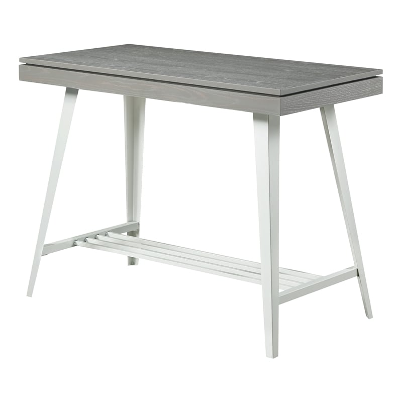 Furniture of America Melba Wood 3-Piece Counter Height Table Set in Gray