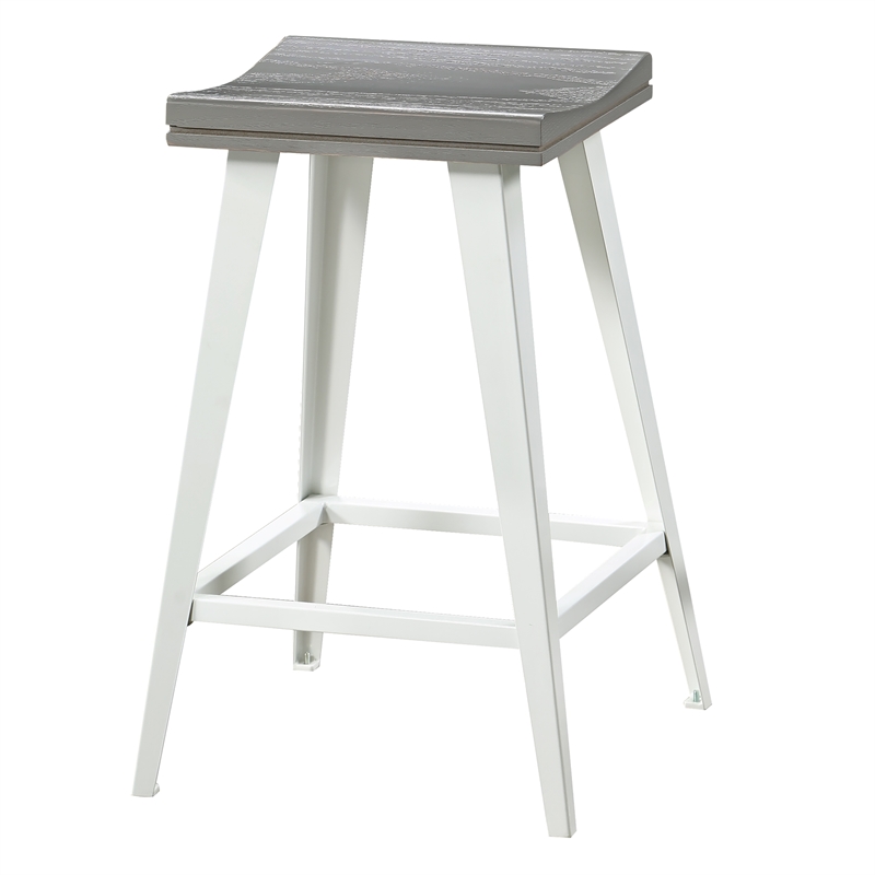 Furniture of America Melba Wood 3-Piece Counter Height Table Set in Gray
