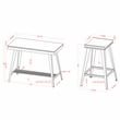 Furniture of America Melba Wood 3-Piece Counter Height Table Set in Gray