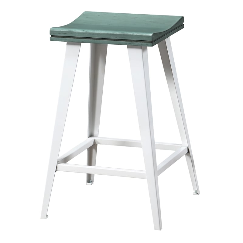 Furniture of America Melba Wood 3-Piece Counter Height Table Set in Green