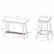 Furniture of America Melba Wood 3-Piece Counter Height Table Set in Green