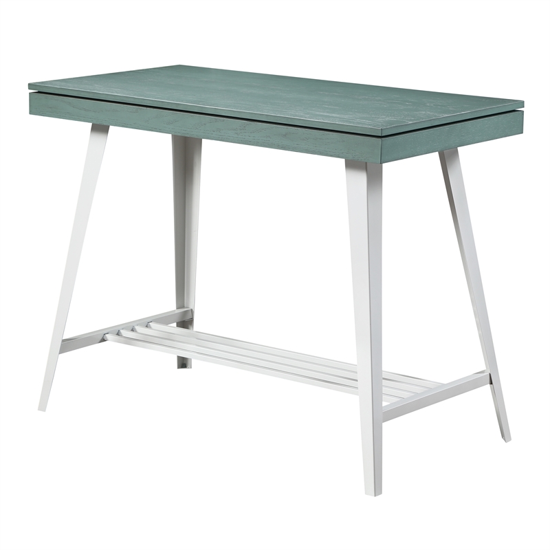 Furniture of America Melba Wood 3-Piece Counter Height Table Set in Green
