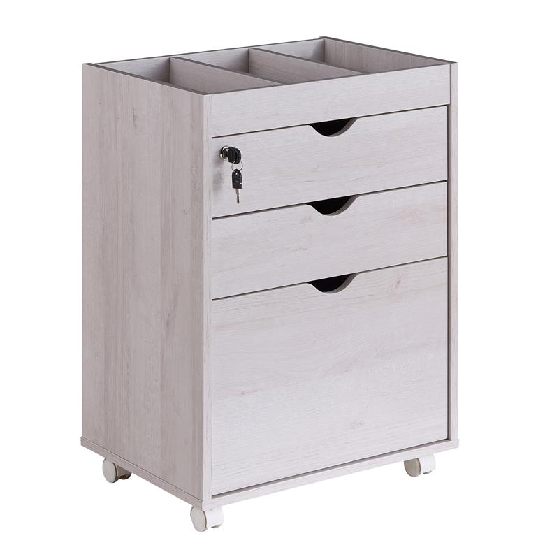 Furniture of America Hite Transitional Wood 3-Drawer File Cabinet in White