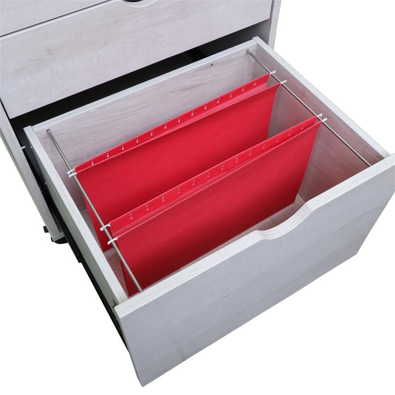 Furniture of America Hite Transitional Wood 3-Drawer File Cabinet in White