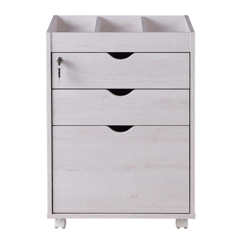Furniture of America Hite Transitional Wood 3-Drawer File Cabinet in White