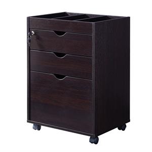 furniture of america hite transitional wood 3-drawer file cabinet