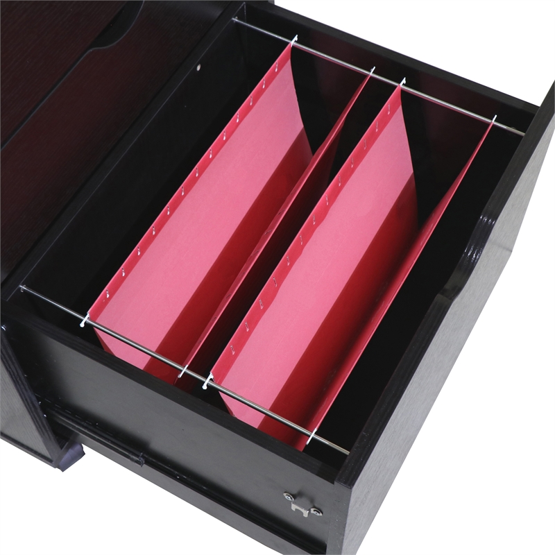 Furniture of America Hite Transitional Wood 3-Drawer File Cabinet in Cappuccino