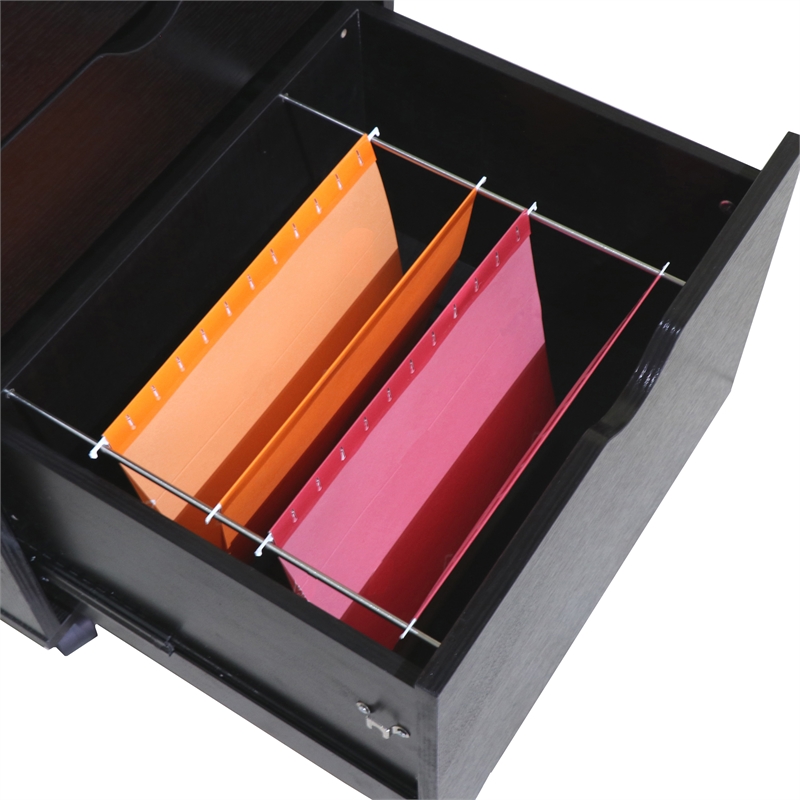 Furniture of America Hite Transitional Wood 3-Drawer File Cabinet in Cappuccino