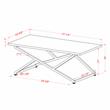 Furniture of America Mergo Wood Rectangular Coffee Table in Chrome and White